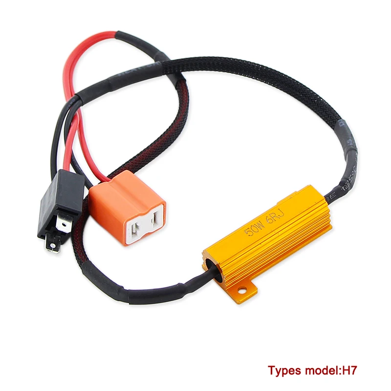 1PCS H11 H8 H9 9005 HB3 9006 HB4 H4 HB2 9003 H7 Caubus Resistor LED Fog Headlights Lights Load Error Free No Flickering Decoder |