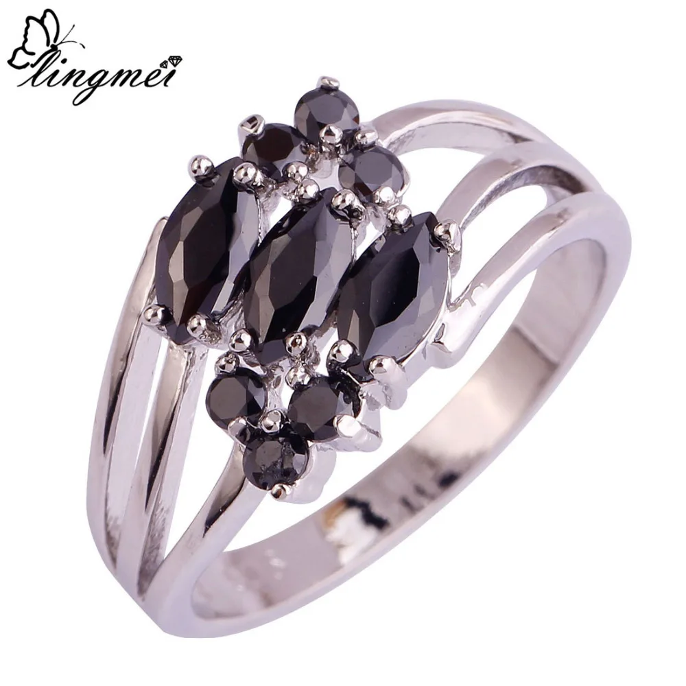 Женское кольцо с фианитом серебристого цвета размеры 6-9 | Украшения и аксессуары