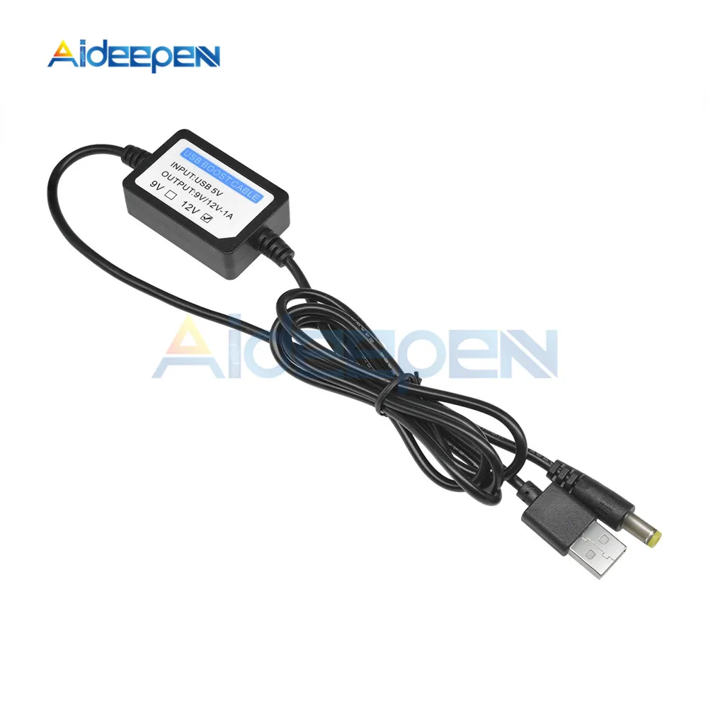 Черный USB к порту постоянного тока 5 В до 12 В 1A повышающий мощность линия Повышающий Модуль USB конвертер адаптер кабель Разъем 5,5X2,1 мм - Цвет: Черный