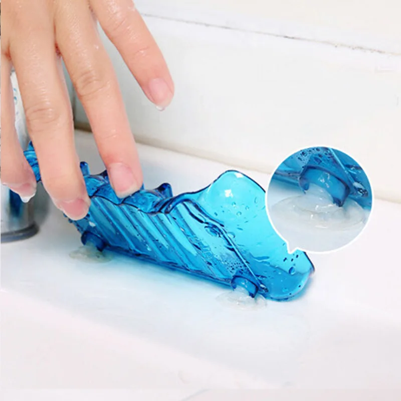 Washroom practical storage gadget with suction cup drain soap box candy color dish | Дом и сад