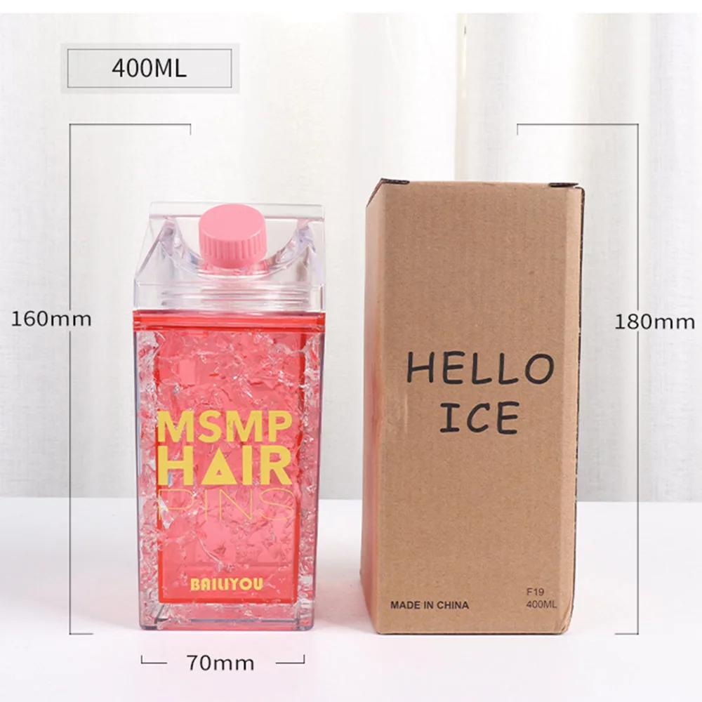 Красочные Алфавит стеклянная Спортивная бутылка для воды 400 мл портативная