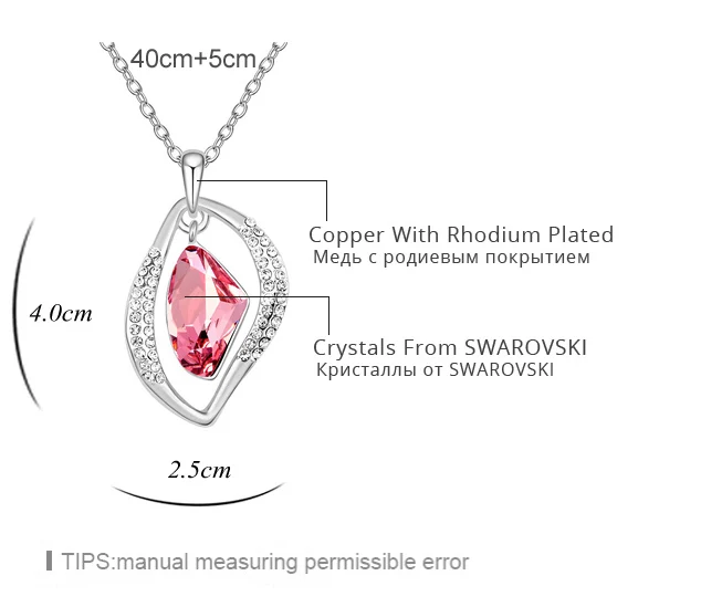 SPCLUB нежный оригинальный кристаллами от Сваровски ожерелье ювелирных изделий