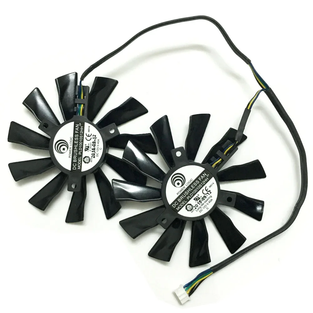 2 шт./лот 95 мм компьютерная графика вентиляторы gpu радиатор для GeForce GTX 970 MSI 960 GTX950 VGA