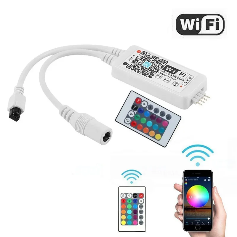 Праздничное украшение RGB5050 30led/m гибкий ленточный светильник ing band Светодиодная лента 5 м 10 м ленточный светильник полный комплект+ контроллер Wi-Fi