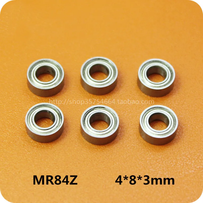 Бесплатная доставка, 10 шт., микро шарикоподшипник из хромированной стали, Φ, MR84zz, Миниатюрный подшипник 4 мм * 8 мм * 3 мм
