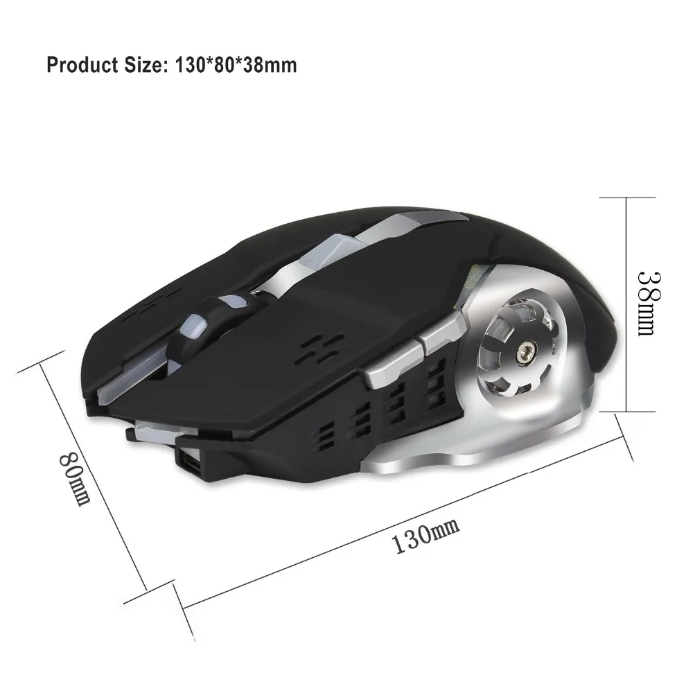 M70 2.4Ghz Wireless Mouse Rechargeable Optical Backlit 2400DPI Metal Mice Game USB Ergonomic Air for Laptop Computer Mac | Компьютеры и