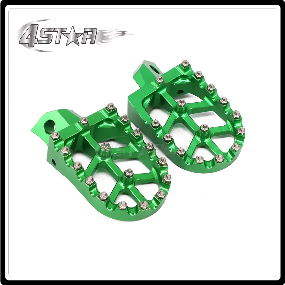 Зеленые подставки для мотоциклов с ЧПУ педалей KAWASAKI KDX200 95 05 KDX200R 97 01 KDX220R 02 KDX250 91 94