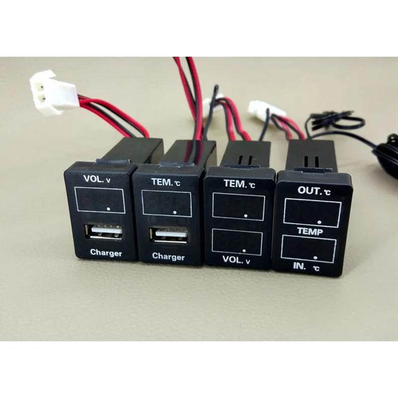 Автомобильное зарядное устройство с USB разъемом и индикатором напряжения 2016