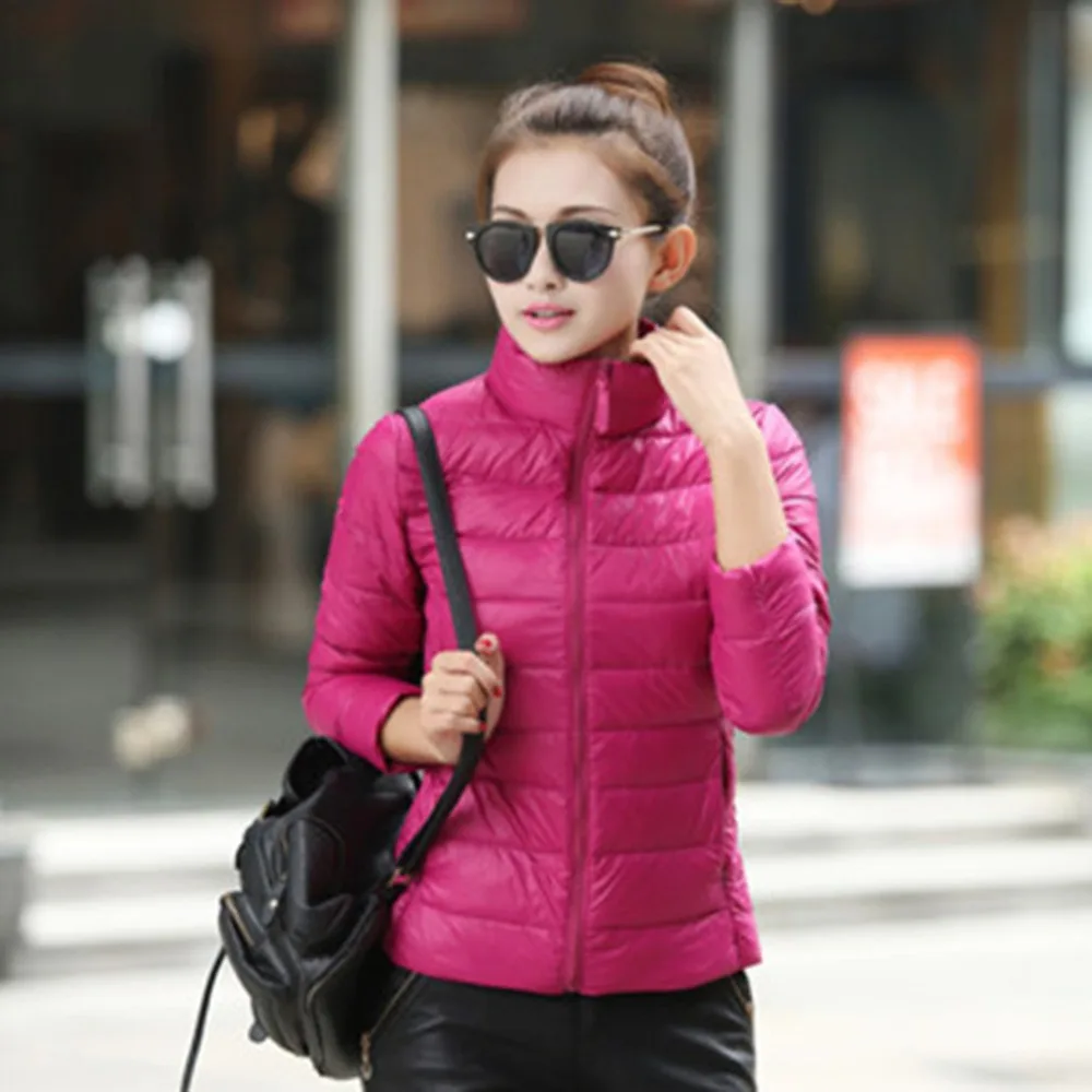 Зимние женские короткие парки однотонные тонкие хлопковые куртки с длинным