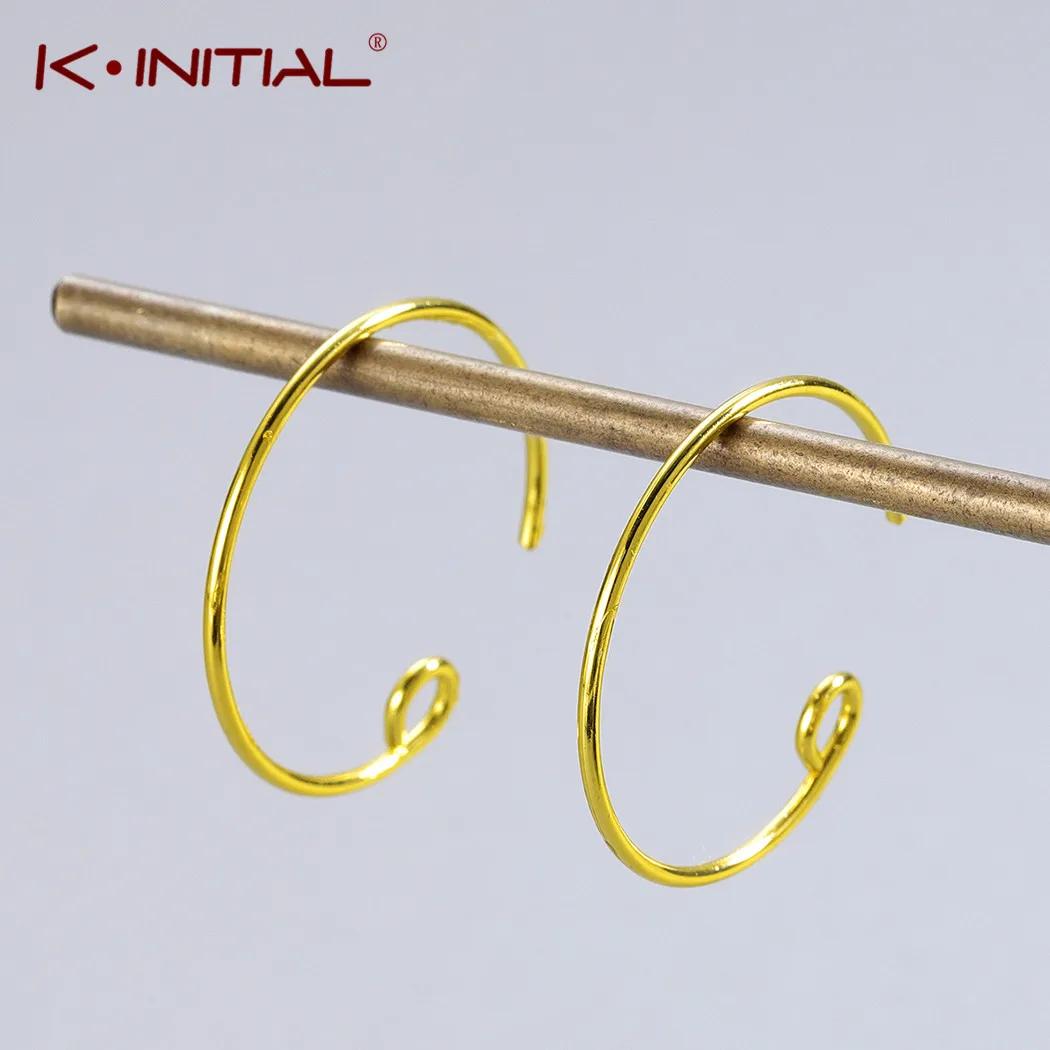 Kinitial серьга в стиле минимализм Jewelry Серьги-гвоздики простота провод хэндмейд