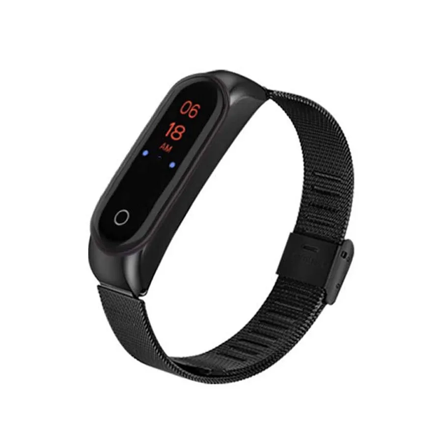 Для mi Band 4 браслет для Xiaomi mi браслет 4 металлический ремешок на запястье браслет из нержавеющей стали браслет для mi Band 4 ремешок Розовое золото