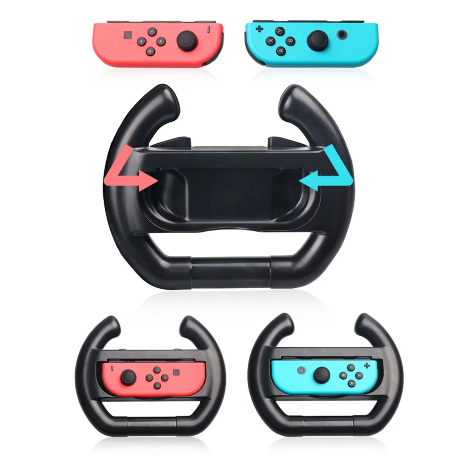 

OIVO Anti-Slip Steering Wheel Gamepad for Nintend Switch Joypad Grip Racing Game Controller Protective 2 PCS Handle Holder