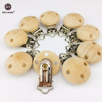 lets make 40pcs wooden teether dummy clip 2 94 6 cm diy pacifier holder baby nursing accessories can chew clips baby teether