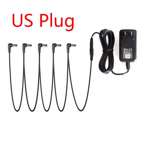 US Plug PowerAdapter KOKKO электрогитара педаль эффектов адаптер питания гитарный инструмент кабель педаль плата EFX AMP EQ аксессуары для гитары - Цвет: US Plug PowerAdapter