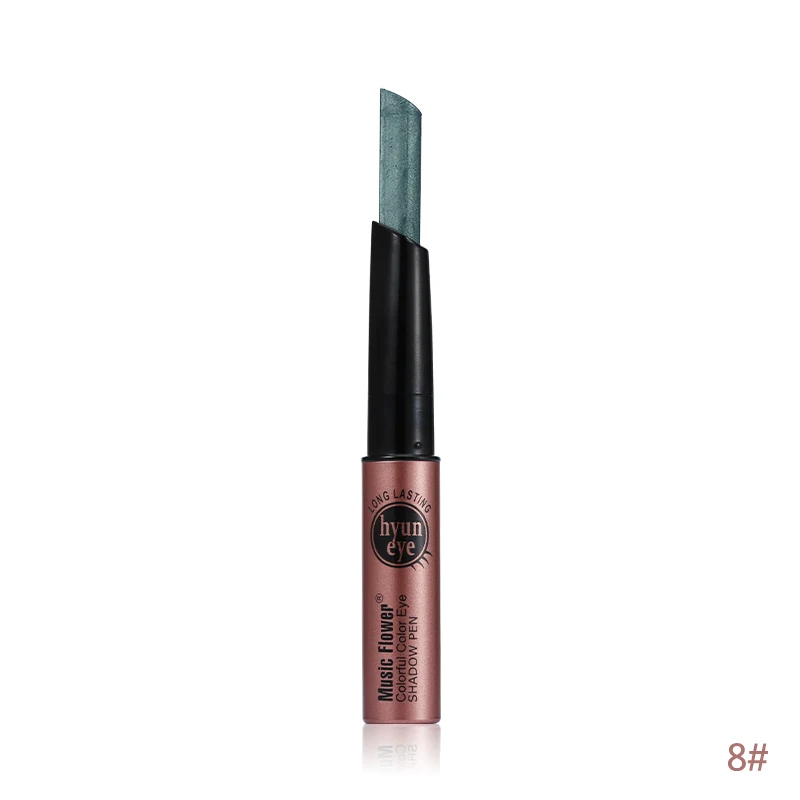 08 Music Flower Shimmer Glitter Eye тени-карандаш 12 Красочные долговечные Глаза Карандаш для макияжа пигментированные тени для век Косметическая ручка - Цвет: 08