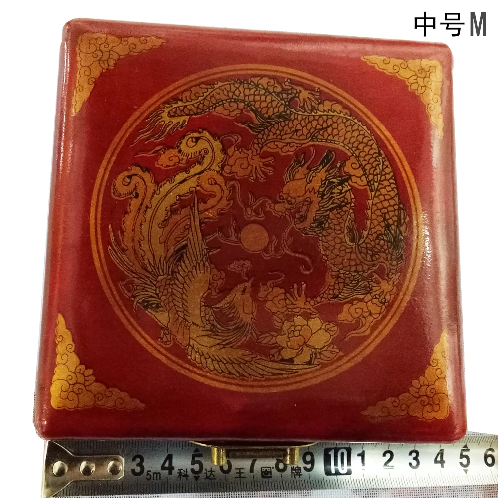 Китайский фэн-шуй старый компас с драконом деревянная коробка бесплатная