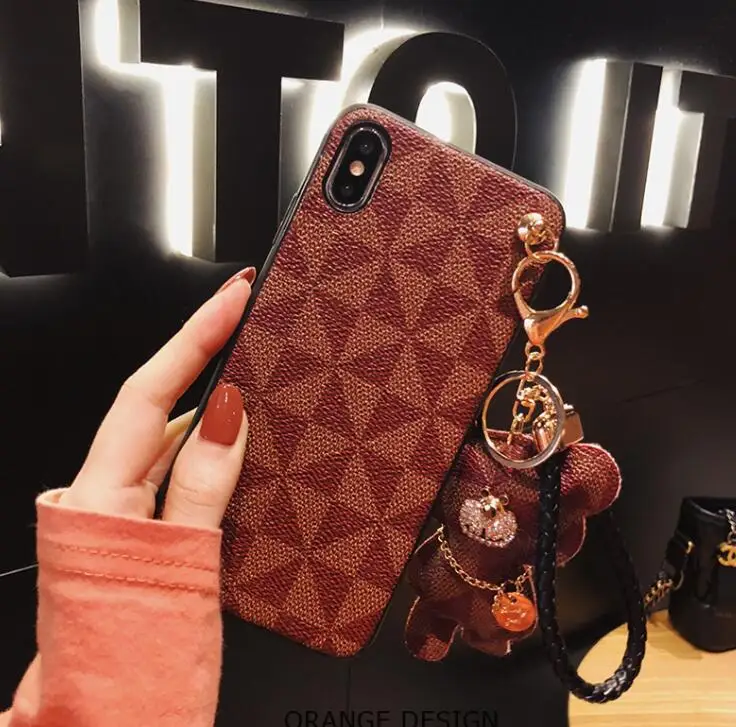 Leather Mat French luxury phone case for Iphone 6 6S 7 8 Plus X XR XS MAX protection back cover TPU fundas capa coque | Мобильные