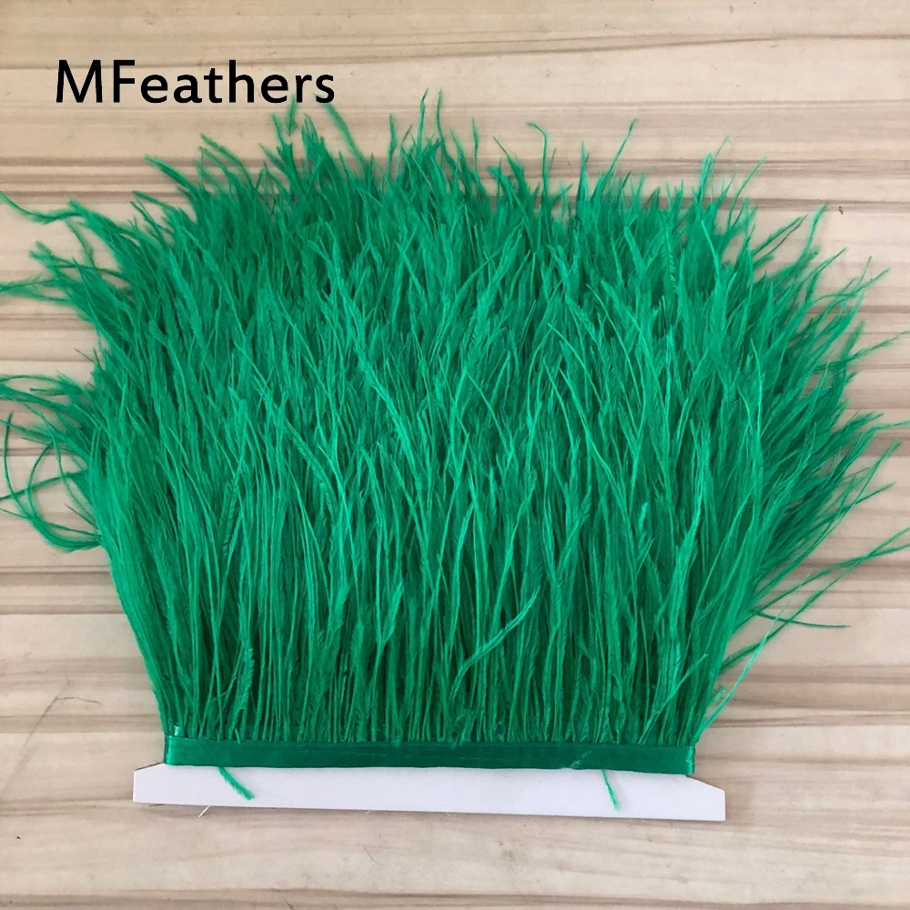 10 метров 10-15 см искусственное зеленое страусиное перо из травы для рукоделия