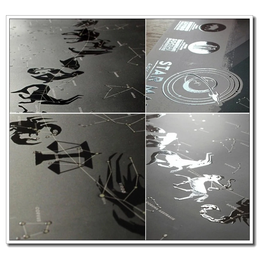 1 шт. винтажный светится в темноте ночное небо звезды карта Плакат