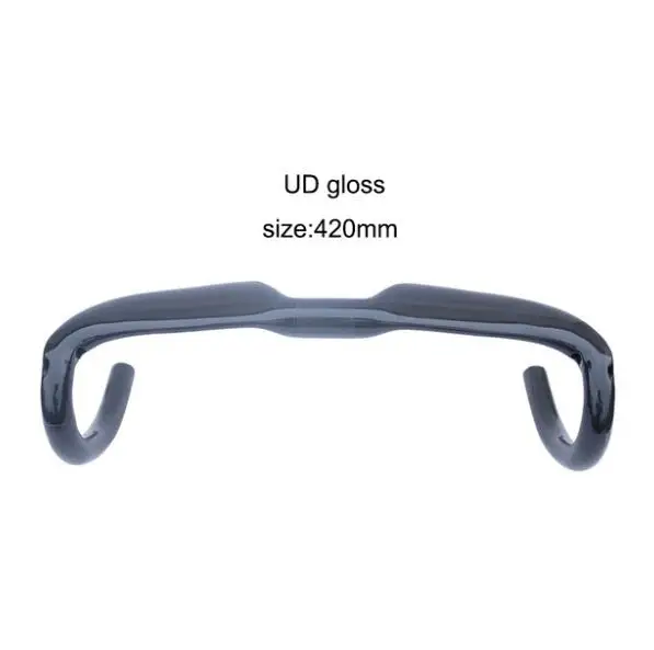 glossy 420mm UD ультра светильник матовая/глянцевая шоссейный углеродный руль для велосипеда из углеродного волокна, руль для шоссейного велосипеда, руль для велосипеда бар 31,8X400/420/440 мм - Цвет: glossy 420mm