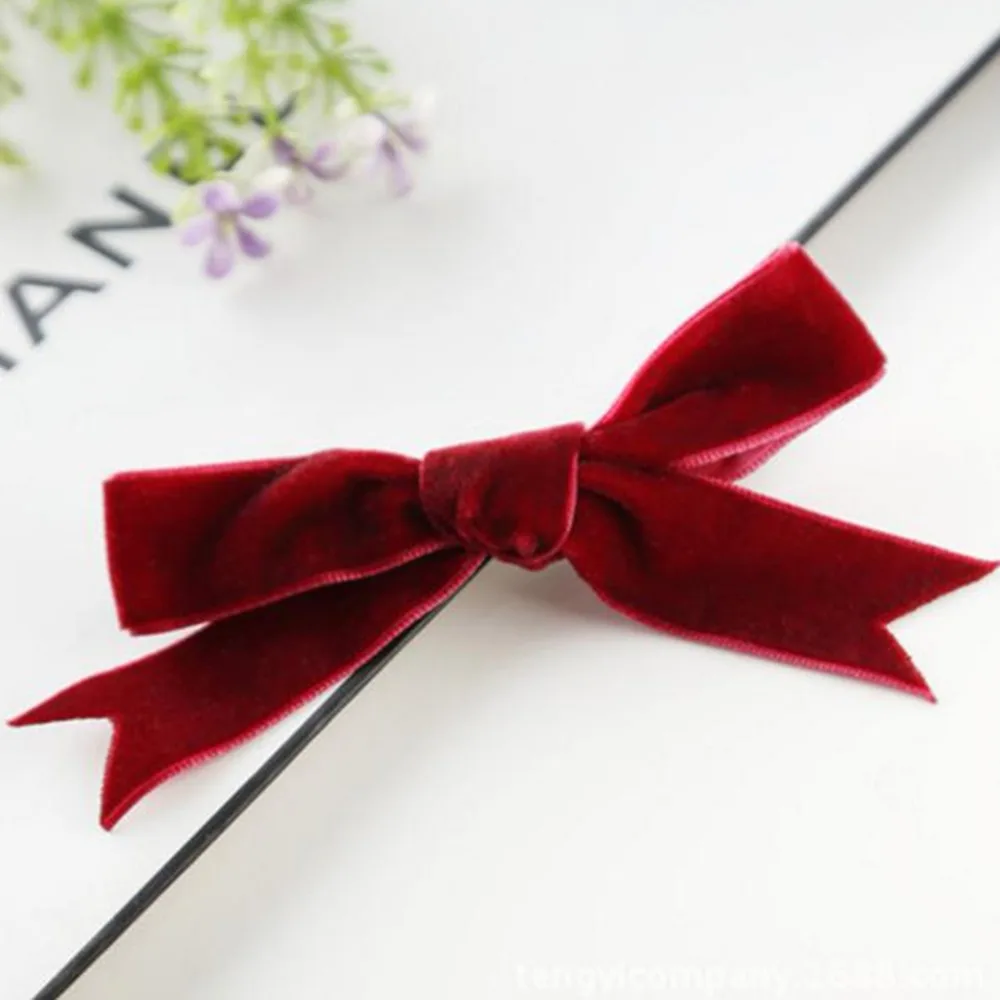 Бархатная заколка для волос PINKSEE винно красный черный темно зеленый розовый