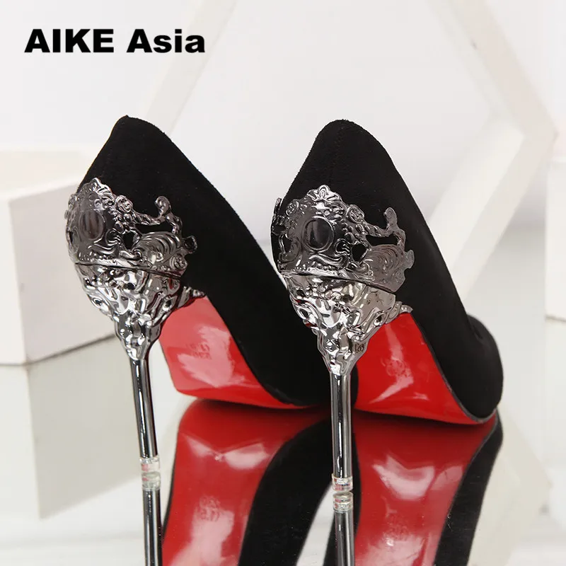 Женские туфли лодочки на высоком каблуке красные золотые серебряные обувь для - Фото №1