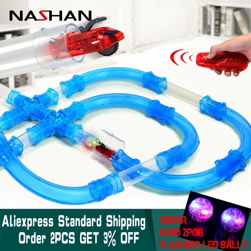 72PCS гибкий RC трек сборки гоночный DIY автомобилей скорость труб Создайте