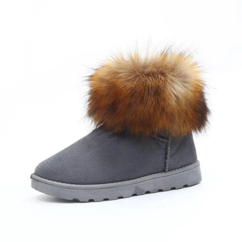 2018 новые зимние сапоги на цилиндрической подошве толстые женские короткие