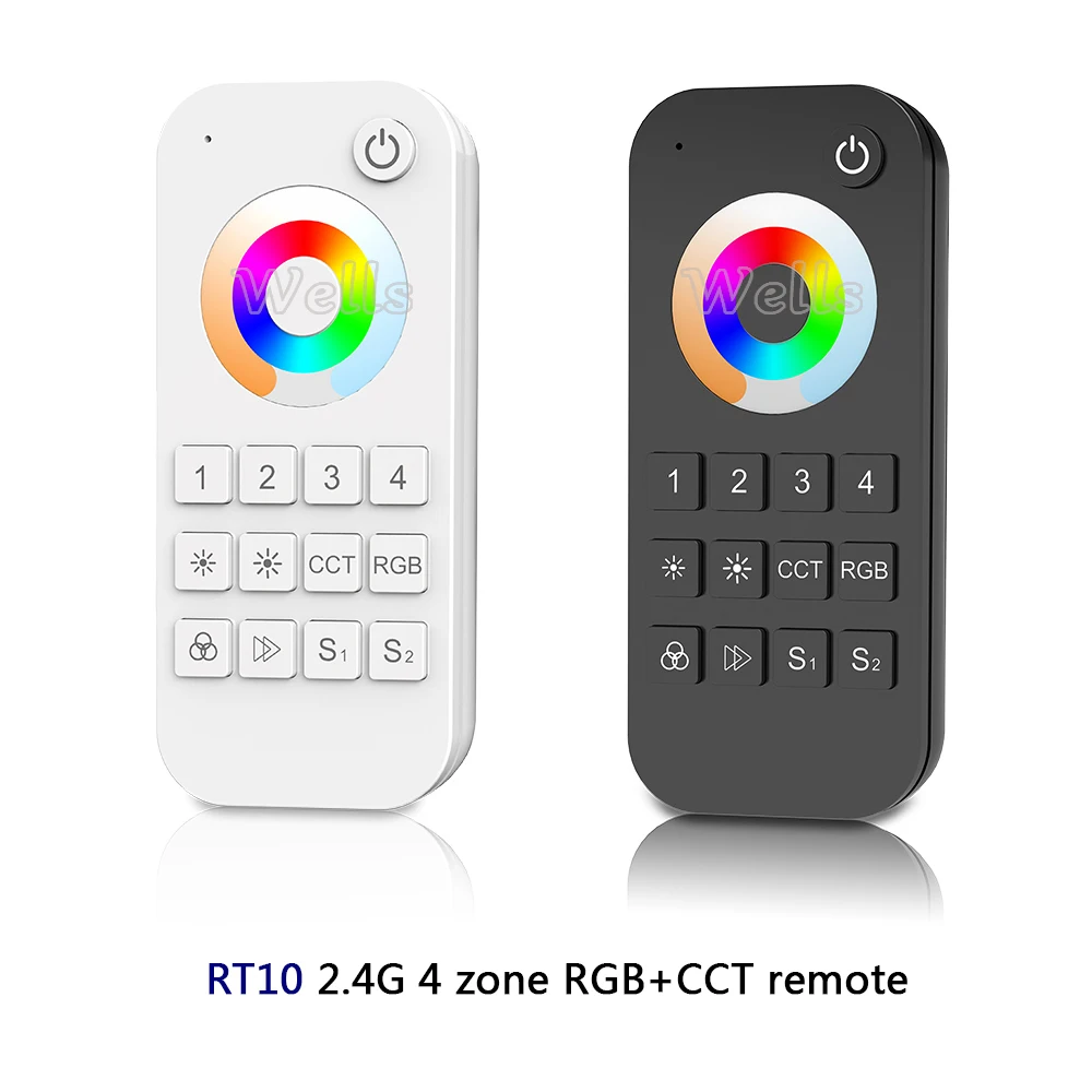 

2.4G RF wireless Single Color /Color temperature/RGB/RGBW/RGB+CCT led 13-key touch wheel RF remote light controller
