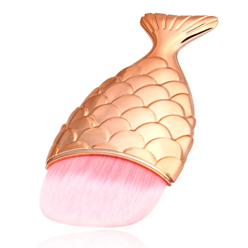 Горячая Красота рыбья чешуя макияж кисти для красоты рыбий хвост нижний порошок