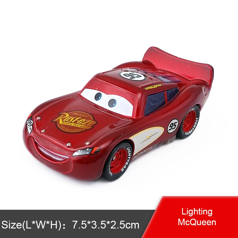 Lightning McQueen Disney Pixar машина 2 3 Молния Маккуин гоночная семья Джексон шторм Рамирез 1:55 литой под давлением игрушечный автомобиль из металлического сплава 1:55 - Цвет: Lightning McQueen