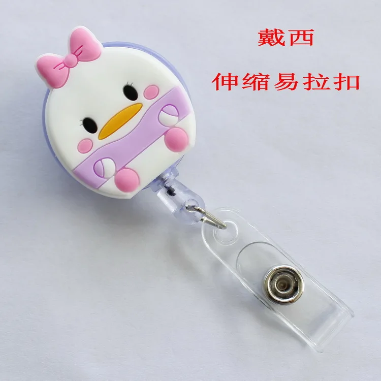 1 шт. мультяшная Выдвижная Тяговая катушка для бейджа ID Lanyard имя бирка карта держатель бейджа Катушки поставки для доктора медсестры