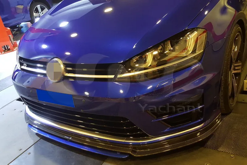 Углеродное волокно/FRP комплект подходит для 14-16 GOLF 7 VII MK7 MK VII R Rline хэтчбек Pre-Facelift RZ стиль передний спойлер сплиттер