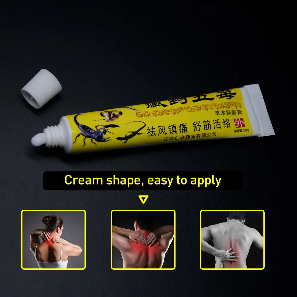 

5Pcs Pain Relief Ointment 100% Original Herbal Cream For Rheumatoid Arthritis Joint Muscle Rub Medical Plaster Health Care D1762