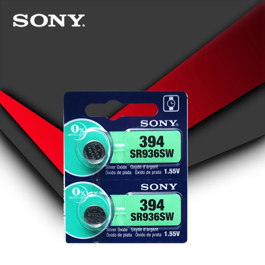 5 шт. sony 394 SR936SW 936A LR45 L936 AG9 1,55 в оксид серебра кнопка ячейка монета батарея Сделано в Японии