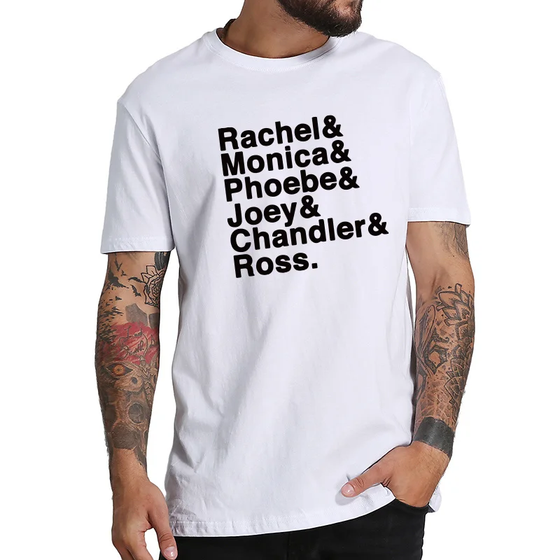 Rachel Monica Phoebe Joey Chandler Ross Футболка Мужская серия друзей подарки футболка