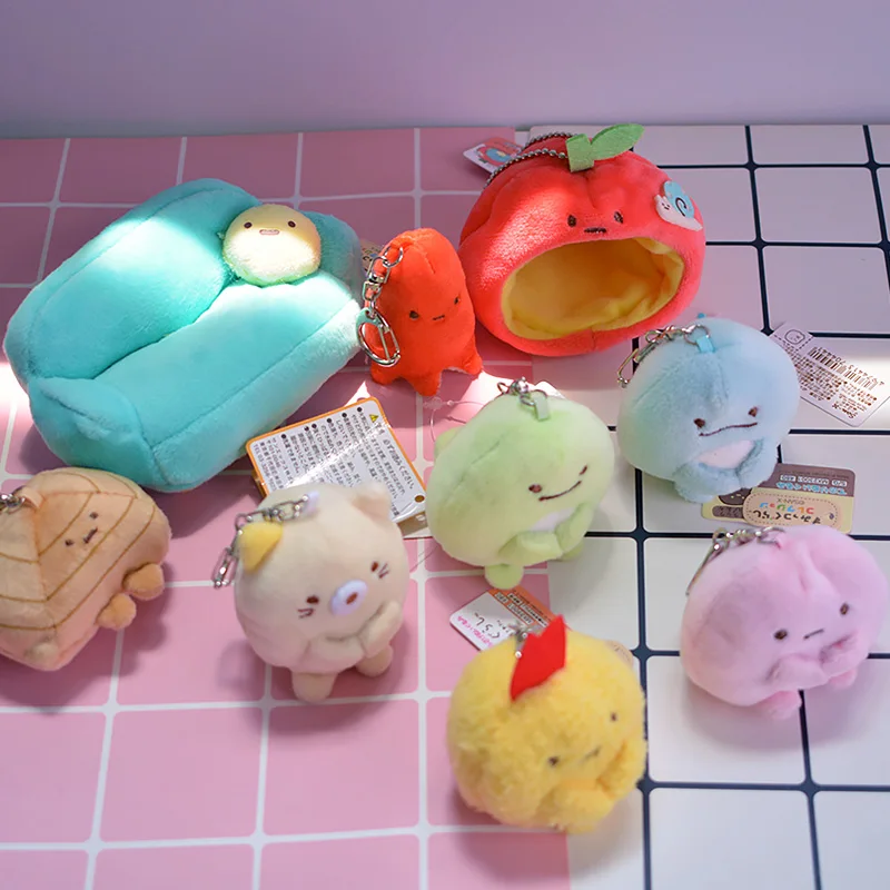 1 шт. Sumikko gurashi домашние Мультяшные плюшевые куклы брелок пушистый кукольный брелок игрушки брелок подвеска унисекс подарки Новинка