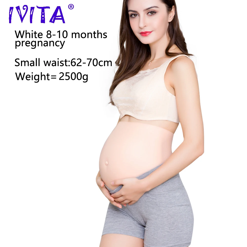 IVITA False Silicone Pregnant Soft Touch Belly Realistic Pregnancy For Unisex Crossdresser Enhancer |