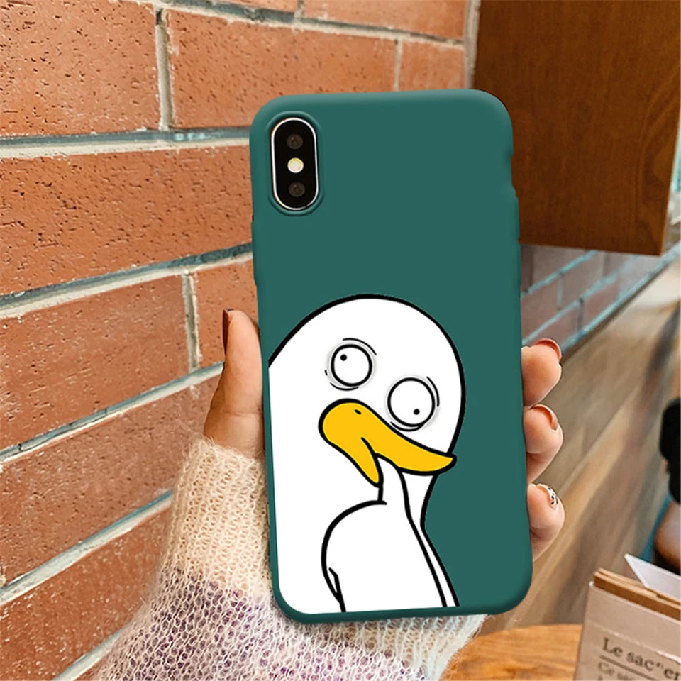 Забавный мультяшный силиконовый чехол для iPhone 6 s 7 8 Plus оригинальный дизайн Мягкий
