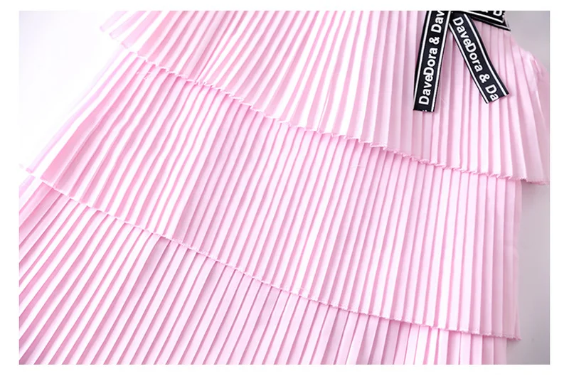 2019 Summer New Girl Dresses Cotton Butterfly Knot Cake Dress Chiffon Princess Costume Toddler for 3-8y Girls | Детская одежда и