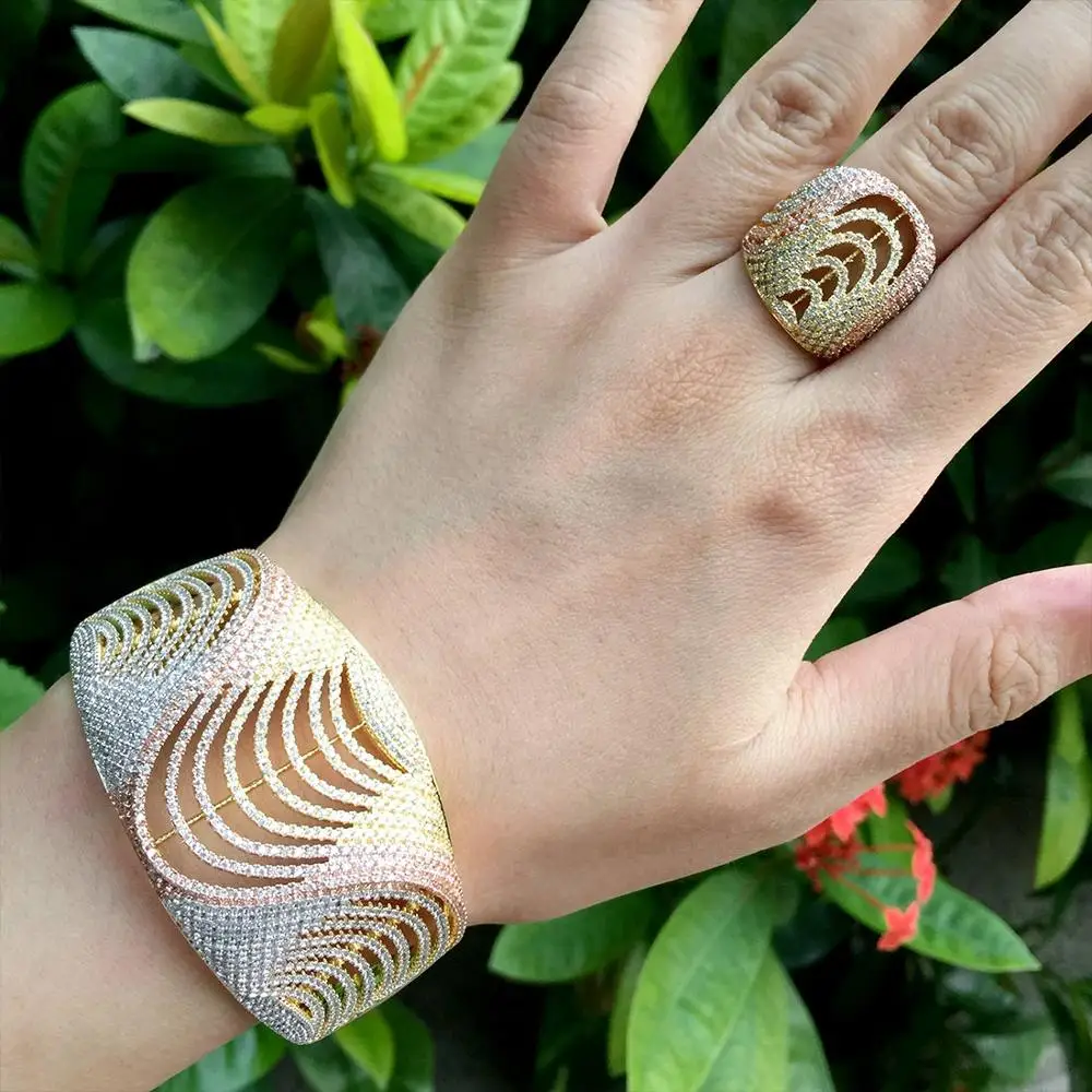 ModemAngel Роскошные Большие нежные полые Ювелирные изделия полный кубический