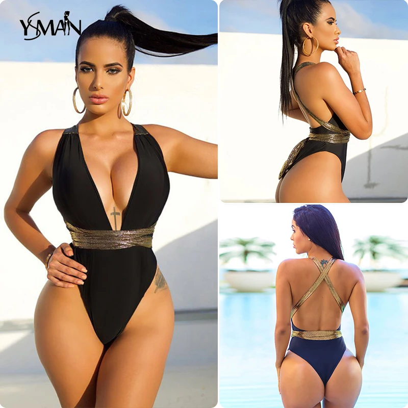 Новинка сексуальный цельный купальный костюм бандаж бини Бразильское бикини