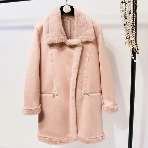pink Jaqueta Feminina Inverno Jaquetas Женское пальто для женщин с карманами, с длинными рукавами, с воротником-стойкой, однотонный, Осень-зима - Цвет: pink