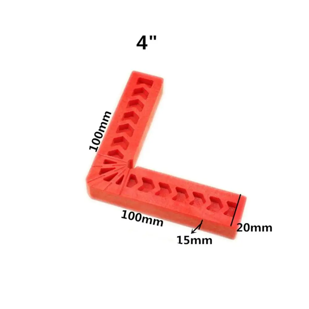 4 inch X 1 Прямоугольный локатор " 4" " Столярный прямоугольный линейка помощь позиционирования инструмент пластиковый квадратный угол линейки измерительные инструменты HY24 - Цвет: 4 inch X 1
