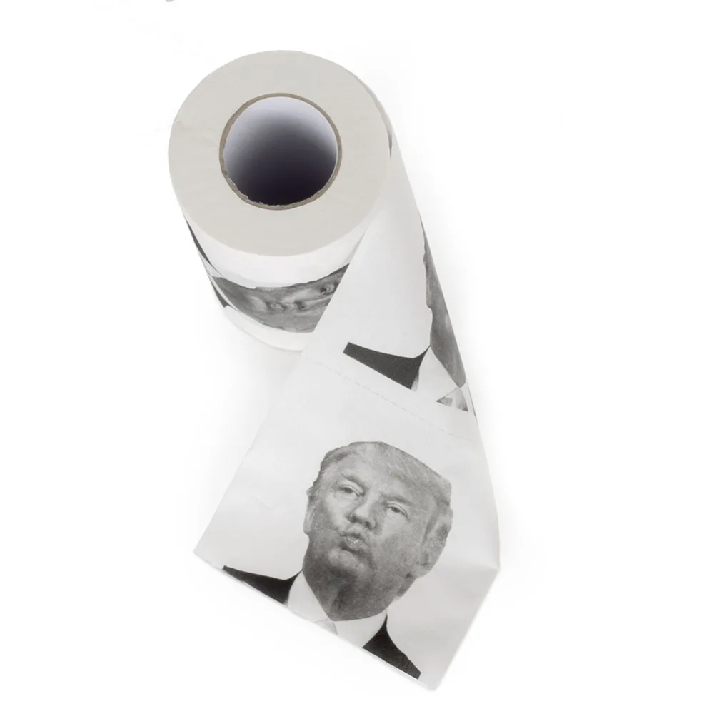 Дональд Трамп холлари Клинтон туалетная бумага Дональд Трамп Юмор туалетная бумага рулон Новинка Забавный поцелуй подарок Шутка