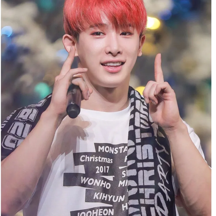 Футболка Monsta x с круглым вырезом и коротким рукавом свободная стильная рубашка