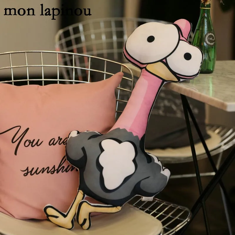 Flamingo 83cm Слон, фламинго, Зебра, Лев, животные, плюшевые подушки, милые большие глаза, мягкая подушка, Детские Мультяшные игрушки, домашний диван, Декор, Новинка - Цвет: Flamingo 83cm
