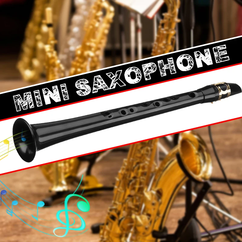 Черный LittleSax мини саксофон портативный C Ключ саксофон ABS легкий саксофон музыкальные инструменты с сумкой для переноски для нищий