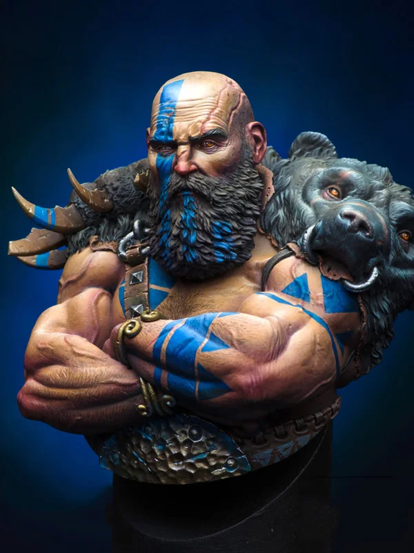 Новый разобранный 1/8 orc кричал бюст древняя Смола Набор DIY игрушки Неокрашенная