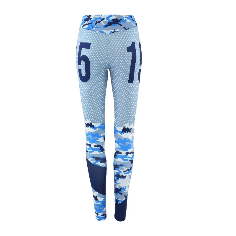 DAYSOFT Фитнес леггинсы Для женщин скинни с камуфляжным принтом Леггинсы эластичные